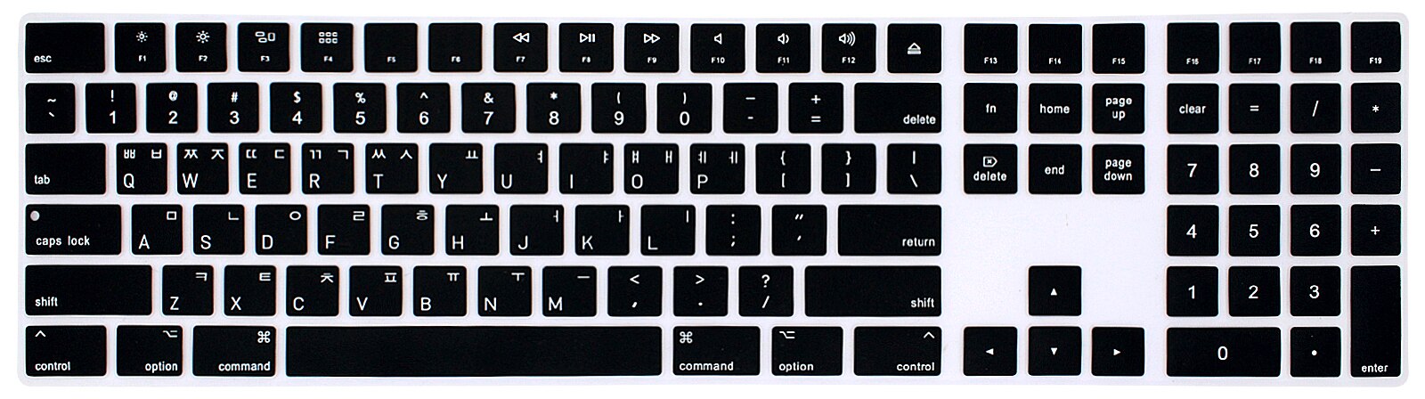 Koreaanse Taal Voor Apple Magic Keyboard Met Numeriek Toetsenbord MQ052LL/Een Een 1843 A1843 Silicone Toetsenbord Cover Skin