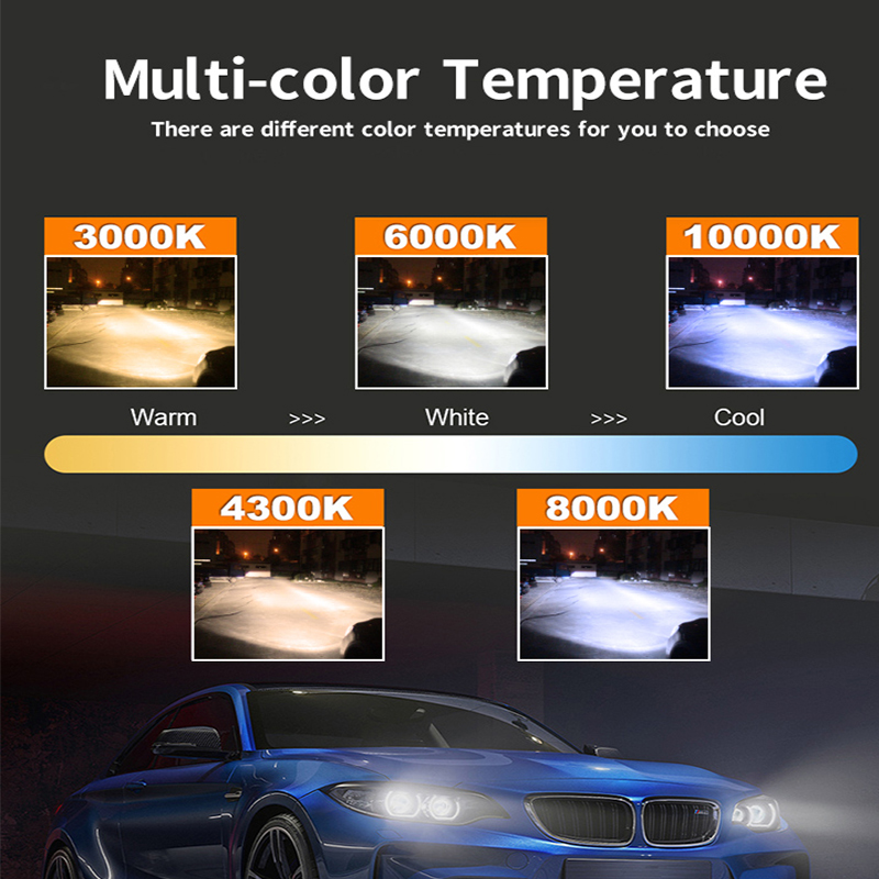 H7 LED-koplamp CSP-chip H4-lamp Led H1 H3 H11 H8 H9 9005 9006 HB3 HB4 4500K 6000K 8000K PTF Ijslampen Turbo Mistlamp 12V 24V