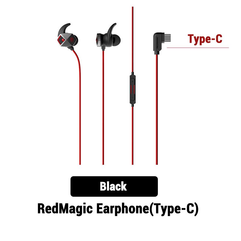 100% Originele Nubia Redmagic Gaming Oortelefoon Type-C Oordopjes 3.5Mm Koptelefoon Nubia Headset Voor Redmagic 5S 5G: Type C Game Earphone