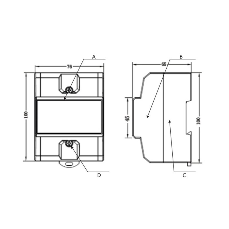 LCD Three-phase Meter 4 Wire Electric Meter High Precision for DIN Rail 3x230 400V In Stock