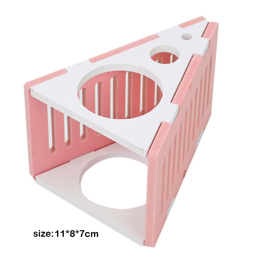 Wooden Hamster house Nest House Odorless Non Toxic Wooden Hut And Castle Small Animal Playground Chew Toy Cage for hamster: 3