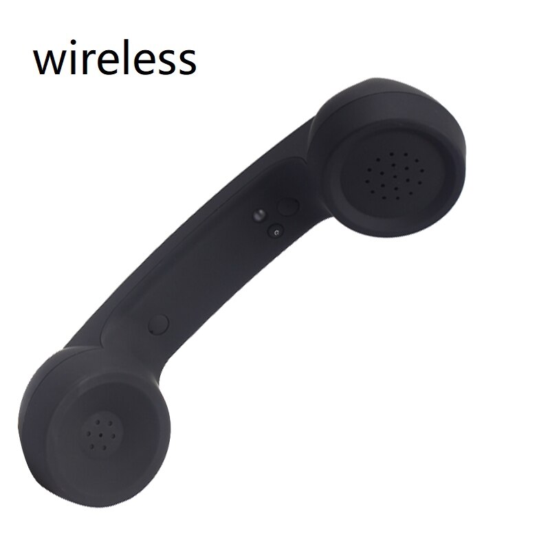 Wireless Retro Telefonhörer und Draht Strahlung-beweis Hörer Empfänger Kopfhörer für ein handy mit komfortable anruf: wireless black