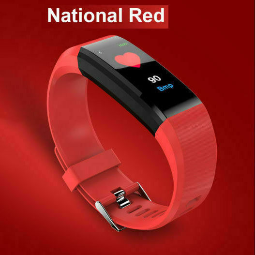 Smart Bracelet ID115 Plus Sports Pedometer Watch OLED Screen Fitness Running Walking Tracker Heart Rate Pedometer Smart Band: YELLOW