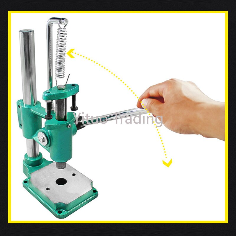 Mała prasa ręczna ambona przemysłowy mikro wykrawarka prasa regulowana wysokość JM-16 kwadratowa głowica okrągła prasa aluminiowa biegun