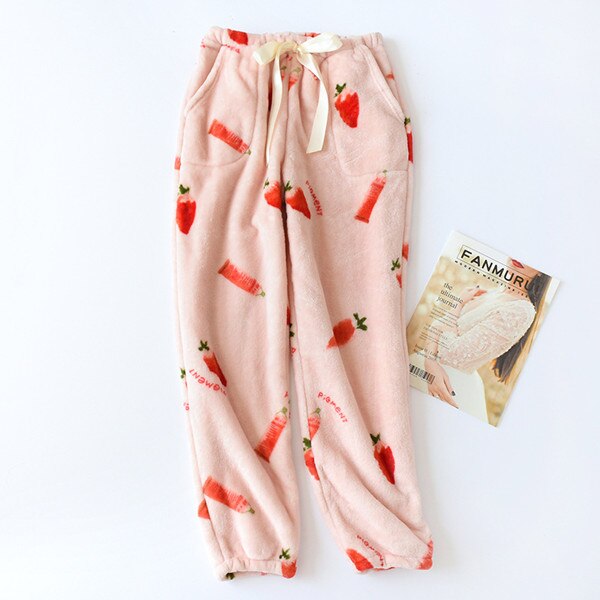 Sovbyxor hembyxor vinter tjocka pyjamas dam& #39 ;s byxor lounge wear pyjamasbyxor kvinnor nattbyxor fdfklak