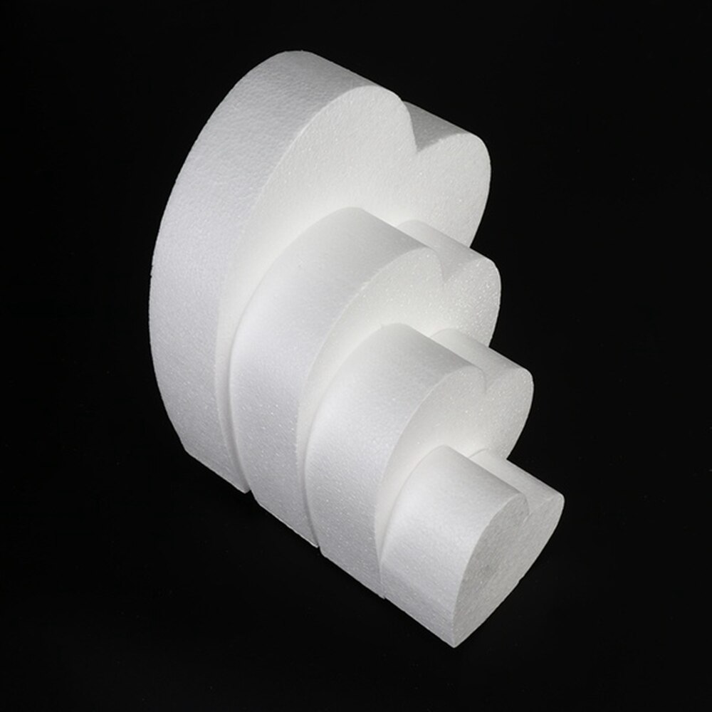 Diy bryllup dekorationer dummy kage skum form polystyren styrofoam praksis model hjerteformet