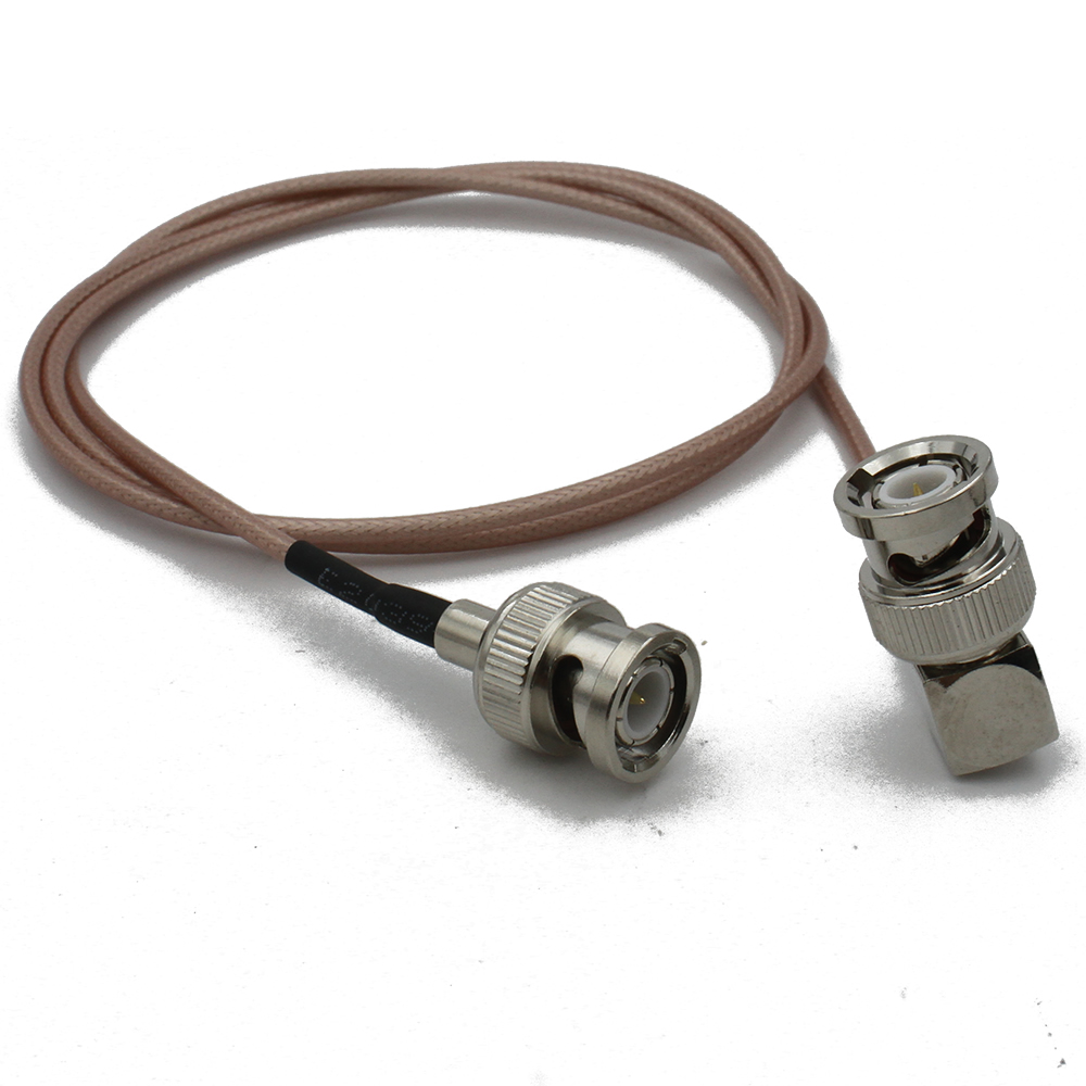 RG316 Cable Q9 BNC Male Right Angle to BNC Male Plug Connector Adapter for Video Camera SDI Camcorder HD-SDI/3G-SDI/4K/8K