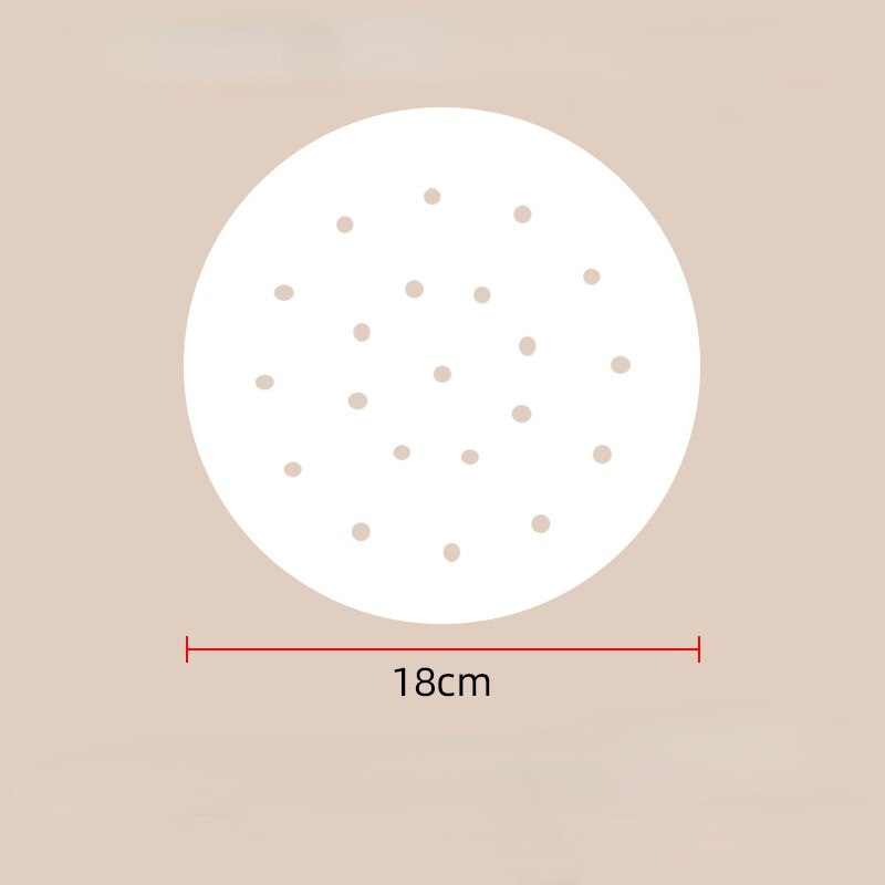 Papier de cuisson antiadhésif jetable pour friteuse à Air, 50 pièces, 18/19/20/21/22/23cm, ustensiles de cuisine: 50PCS-18cm-With Hole