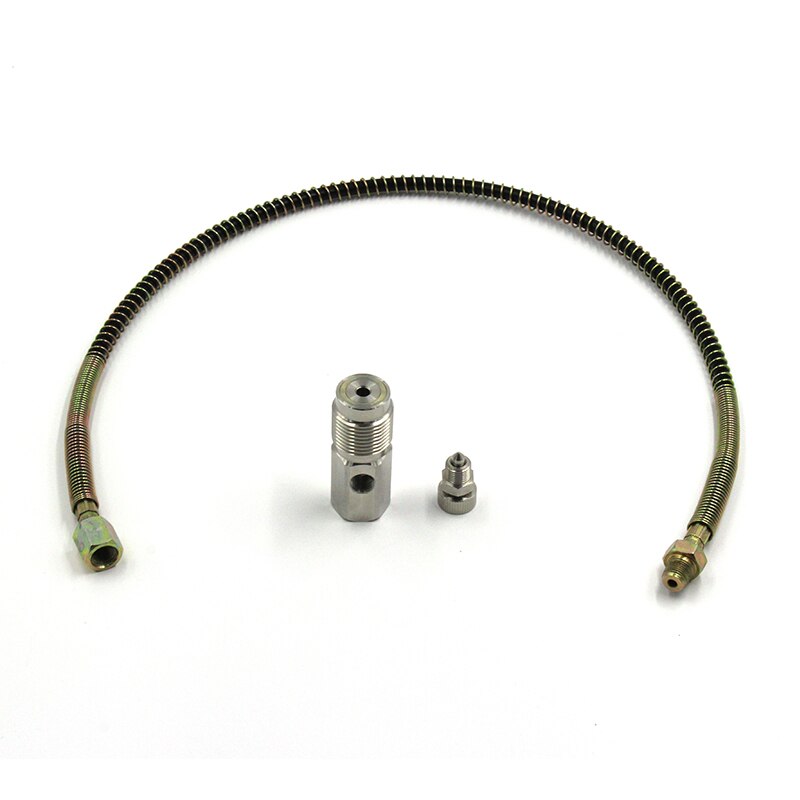 QUPB DIN Air Filling Adaptor With Screw Bleeder Stainless Steel W/60CM Nylon Hose DIH004