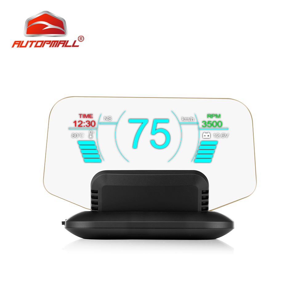 C1 – affichage HUD pour voiture, affichage électronique tête haute, indicateur de vitesse, GPS, alerte de survitesse, OBD2 + GPS, double , nouveauté