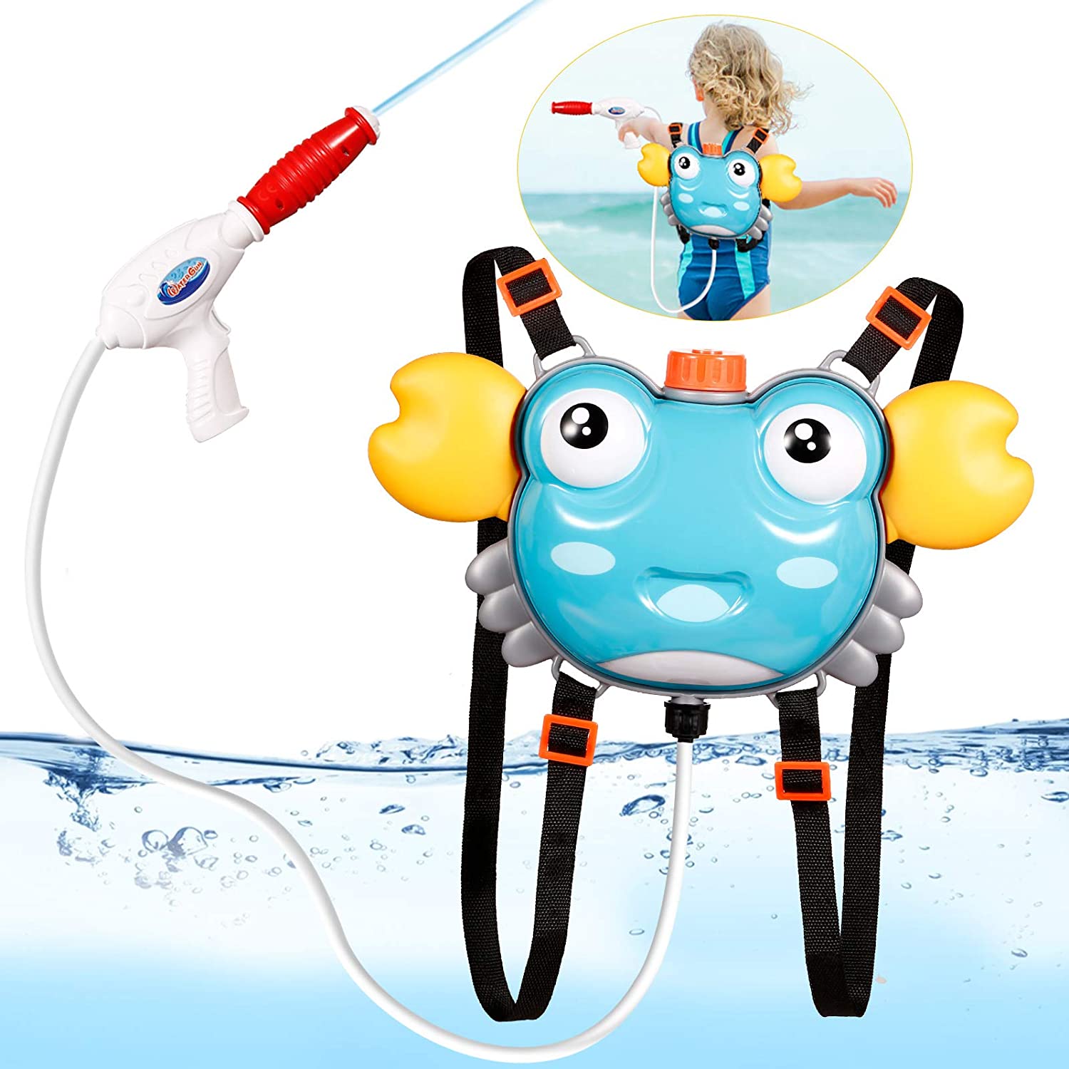 Waterpistool Rugzak, Water Blaster Voor Kids Water Shooter Met Waterpistool Speelgoed Voor Kinderen, zomer Outdoor Speelgoed Voor Zwembad Strand Water