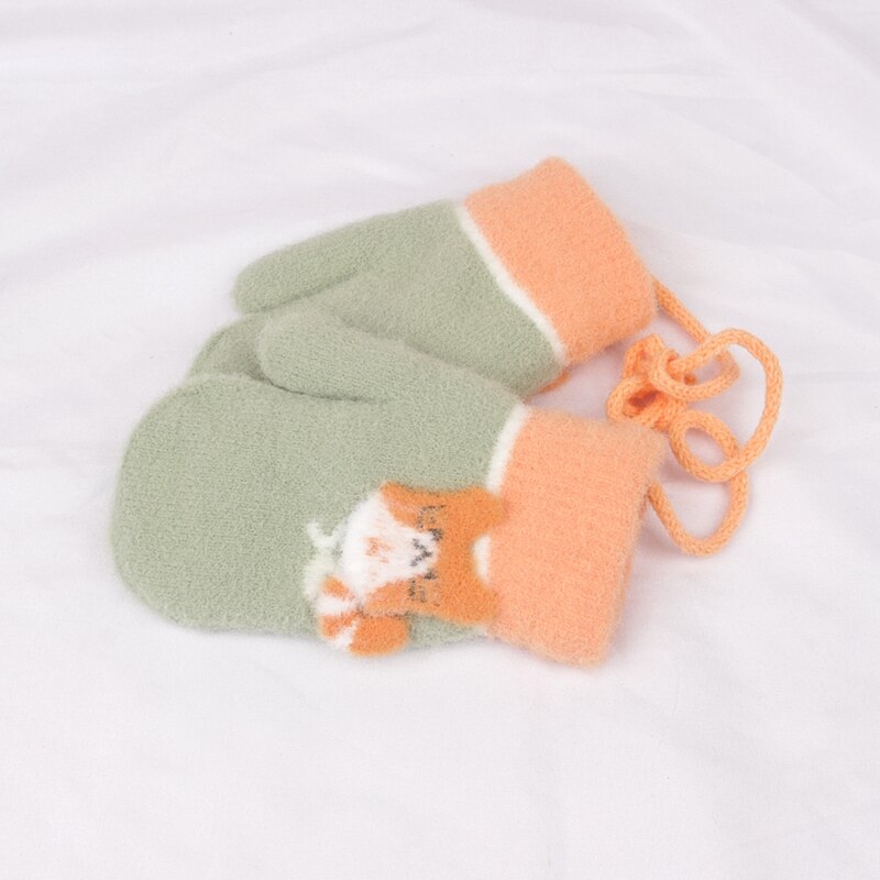 Herbst Winter Warme Tasche Finger freundlicher Handschuhe Einfarbig Karikatur draussen Winddicht Junge Mädchen Zubehör Handschuhe freundlicher: 5