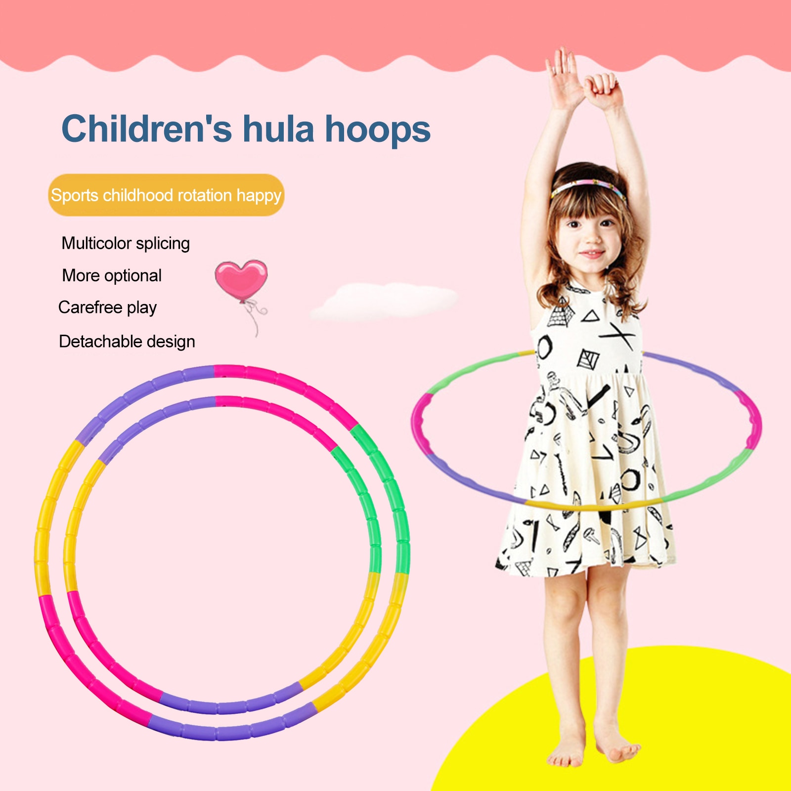 Detachable Children Fitness Sport Hoop Removable Foam Hoop Weighted Ring Gymnastic Hoop Gym Fitness Circle Crossfit Equipment