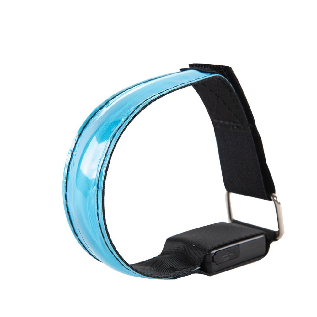 LED brassards éclairage vélo LED brassard lumineux sécurité Portable sport patinage partie brassard lampe bras ceinture: blue