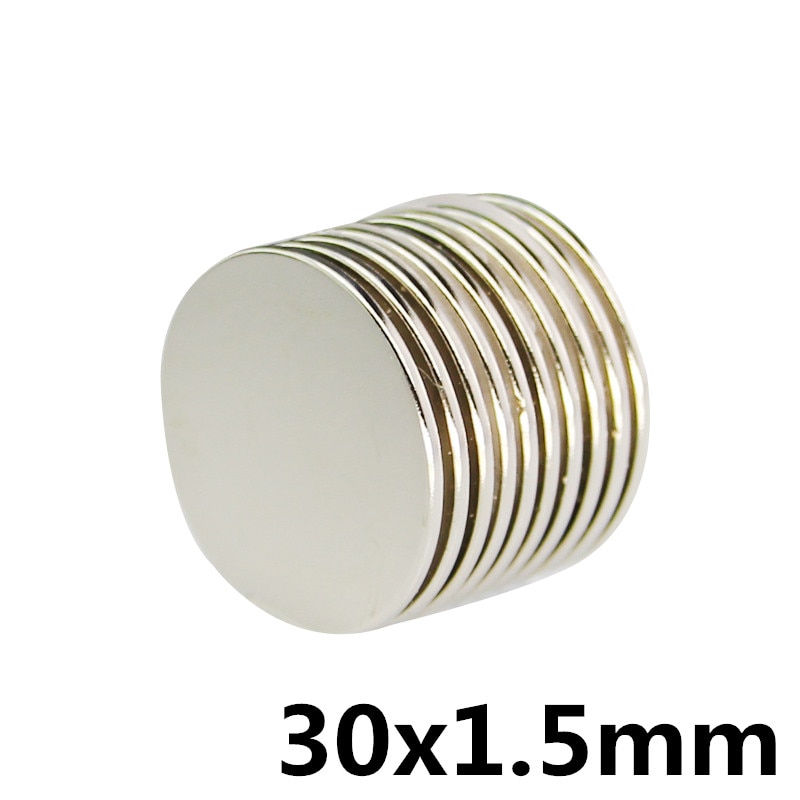 4 stuks sterke ronde 30x1.5mm N35permanent magneet zeldzame aarde neodymium magneet neodymium ijzer borium magneet sterke magneet 30x1.5MM