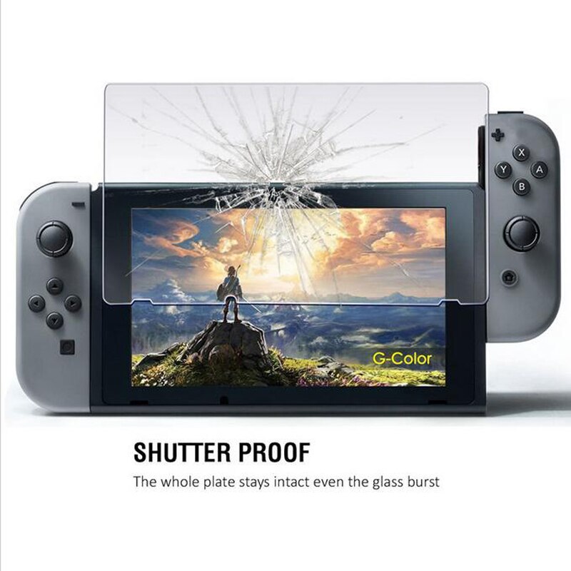 Temperado para nintend switch ns vidro ultra claro tela cheia hd película protetora protetor de console protetor de superfície capa pele