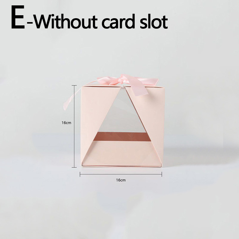 Kraft Paper Flower Box Window Hand-held Box Flower Arrangement Bag Foldable Flower Packing Box Flower Bag Box 2022: E