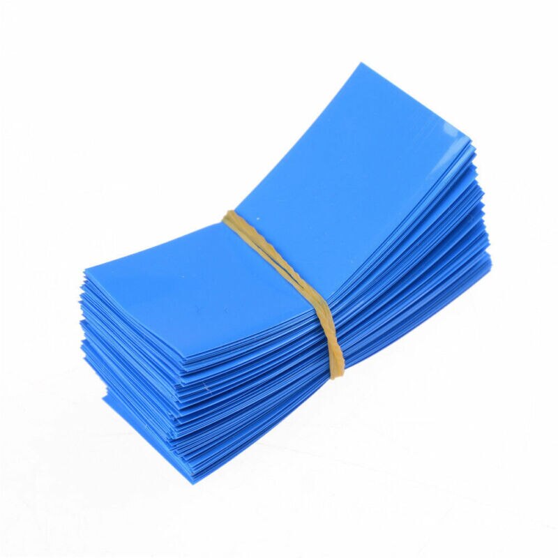 100 stück 18650 batterie verpackung PVC schrumpfen schläuche Vorgeschnittenen Vorgeschnittenen ZP