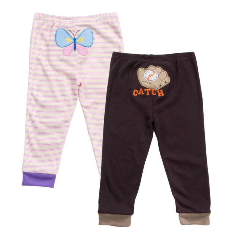 5 unids/pack 0-2 años PP pantalones dibujo animado bebé para niños niñas elástico algodón suave ropa