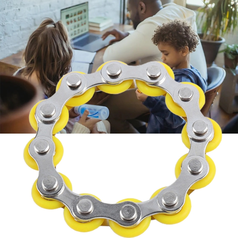 Fidget Spinner Bike Chain Bulk Fidget ansia rilascio giocattolo stress Vent Mini Key Flippy Chain 4 colori metallo Non sbiadito