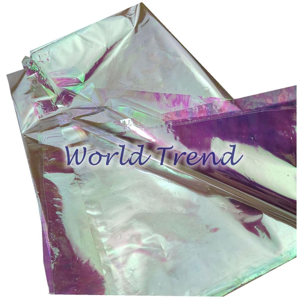 Confettis en cellophane irisé de 0.015mm, pour cire, dégradé arc-en-ciel, Film magique Transparent en verre, 50x60cm, 20 feuilles: Default Title