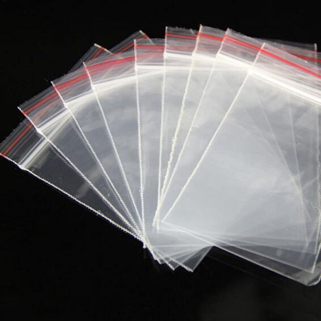 100pcs Zip Lock Bags Small Jewelry Packing Reclosable Vacuum Storage Bag Clear Food Storage Package Fresh bag Thickness 0.05mm