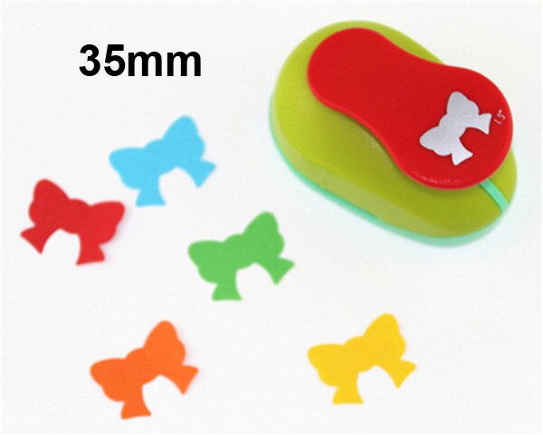 35mm freeship circle punch Embossing device paper cutter crafts scrapbook kid child craft tool hole punches cortador de papel: bowknot