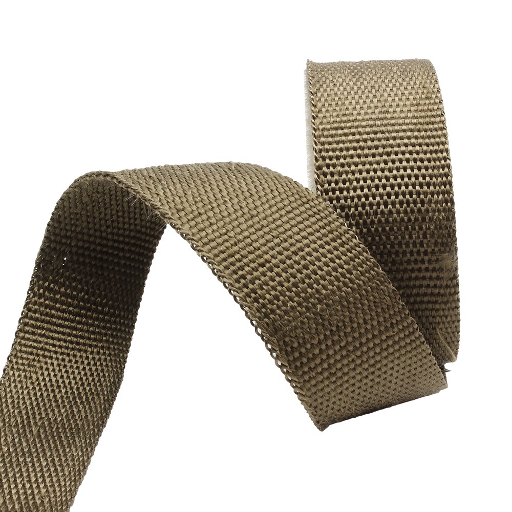 Exhaust Heat Wrap Thermal Tape Fiberglass Heat Wrap Manifold Insulation Roll Resistant with Stainless Ties 5cm*5M/10M/15M/20M