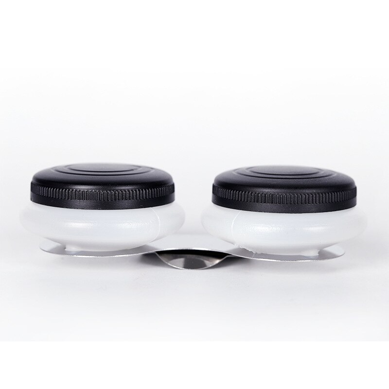 Plastic covered oil pots of oil paint paint pots color painting pots single double-headed pot metal base art Supplies palette