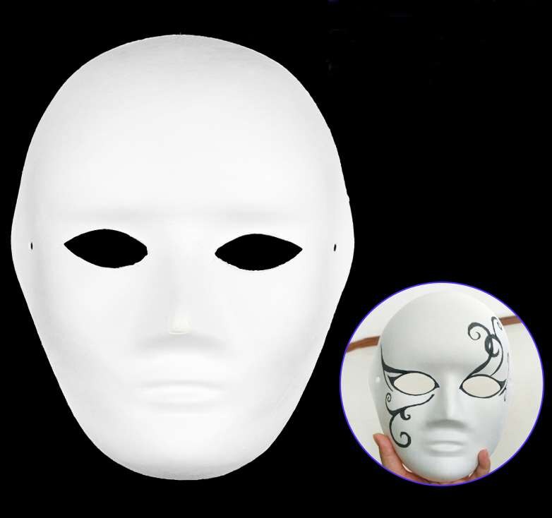 Kindergarten handmade pulp Peking opera mask white child blank painting hand drawn: 18.5x24.5cm