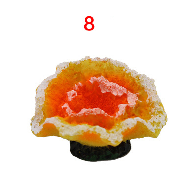 Symulacja akwarium żywe żywiczne ozdoby koralowe sztuczny koral ozdoby akwariowe kolorowe koralowe ozdoby akwariowe: żółty