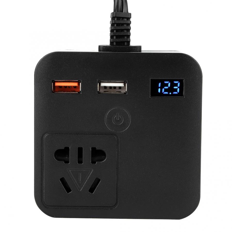 150w bil växelriktare spänning kraftomvandlare transformator  qc3.0 usb laddare 12v to 220v