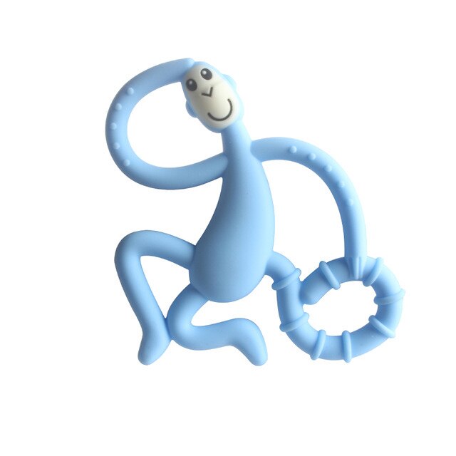 Hoge 1Pc Cartoon Aap Siliconen Peuter Molaren Pijnbestrijding Tool Kids Bijtring Ketting Tandjes Kralen Kraamcadeau: C