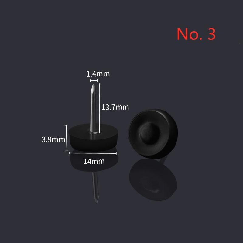 20 Stks/partij 10Mm/14Mm/17Mm Meubels Plastic Voet Nail Sofa Tafel En Stoel Kruk Nylon vocht Proof Antislip Pad Geluid Anch: No. 3