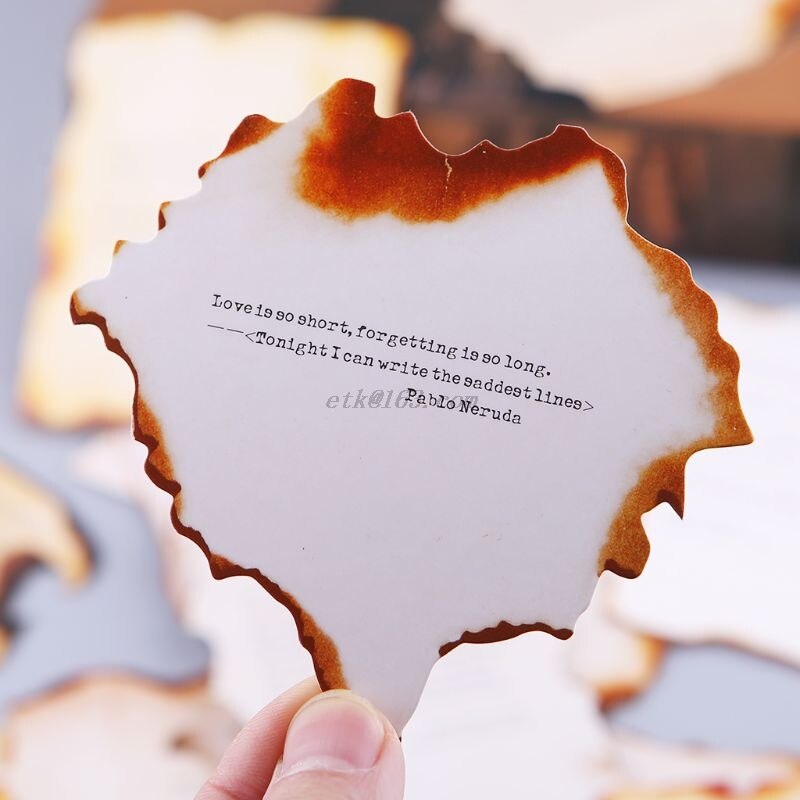 30 Sheets Lovely Burnt Postcard Letter Birthday Card Wish Message Poster Cards