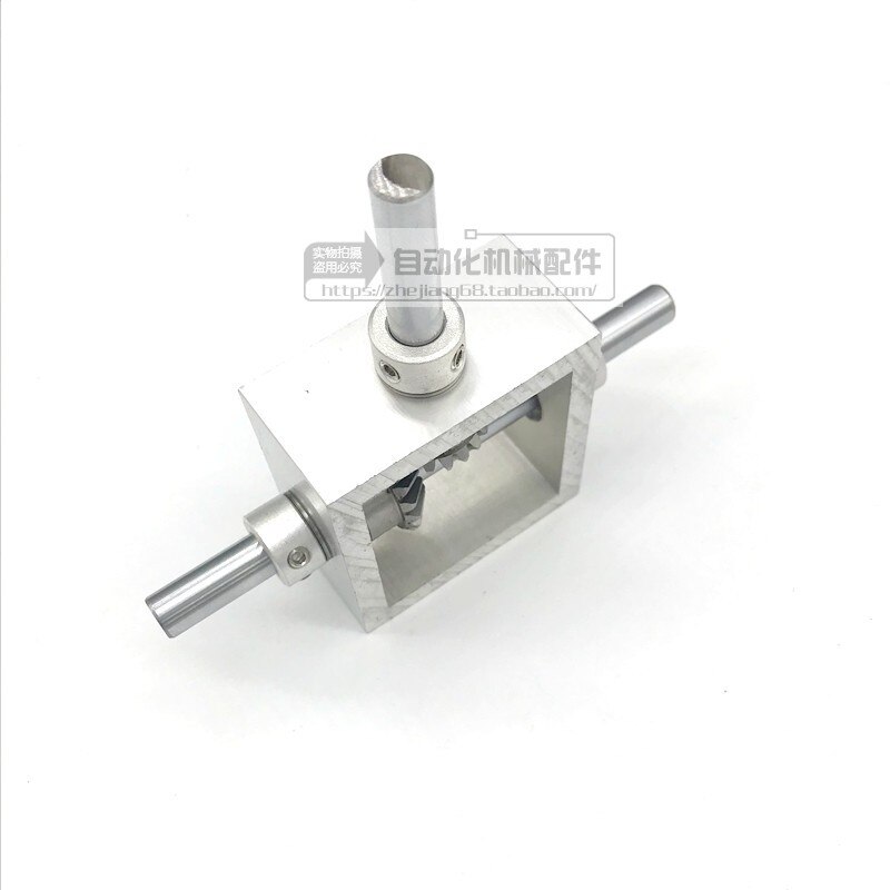 90 Degree Right Angle Transmission Reversing Gearbox Small Bevel Gear Angler 1:1 Mechanical Module Dual Output Shaft