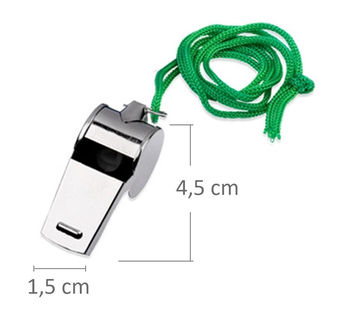 Rocco Speelgoed 12 Fluitjes Metalen Voetbal Scheidsrechter