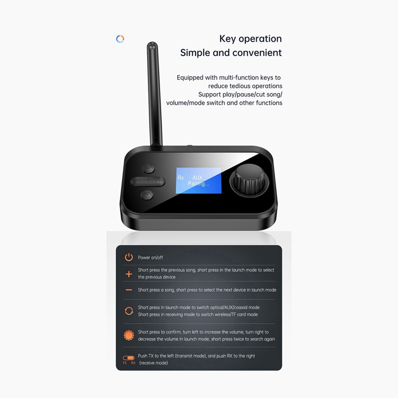 C41 Bluetooth 5.0 Audio Zender Ontvanger Met Mic Stereo Aux 3.5Mm Jack Rca Draadloze Adapter Tv Pc Auto Speaker