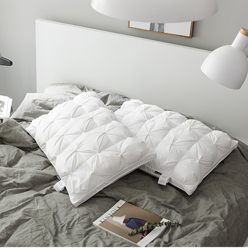 100% Cotton Hotel Pillowcase, Three-dimensional Sleeping Pillow, Soft and Comfortable Neck Pillow, 1 Standard Bedding Pillows