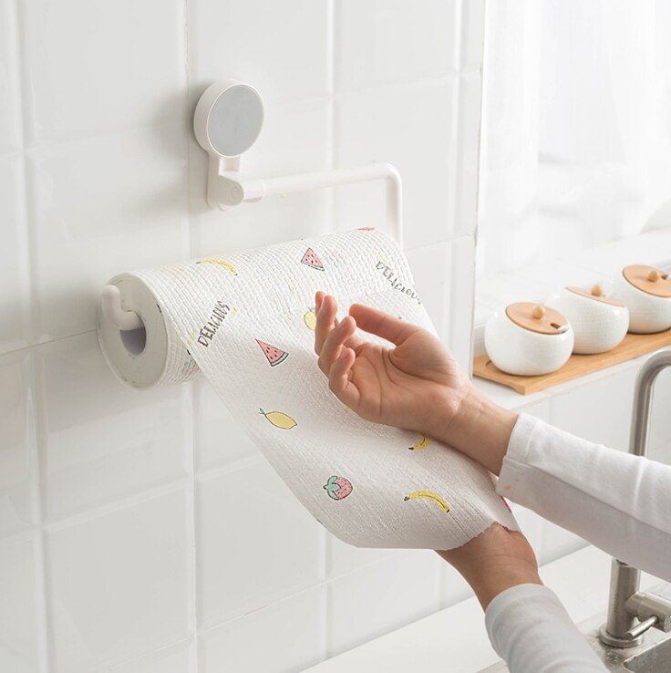Washable printed lazy man dishcloth kitchen non-woven towel dry and wet cleaning paper to wash dishes disposable cloth