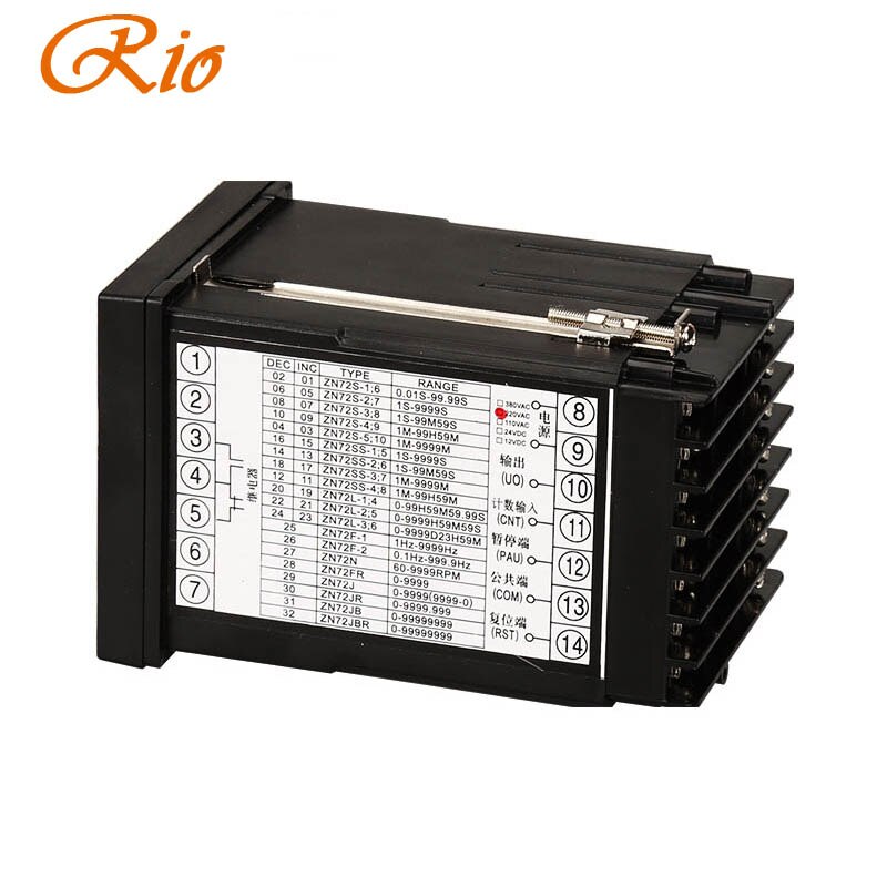 ZN72 1-9999 Panel Mount Count Up Down Digital Counter Relay AC 220V AC380V DC12V DC24V