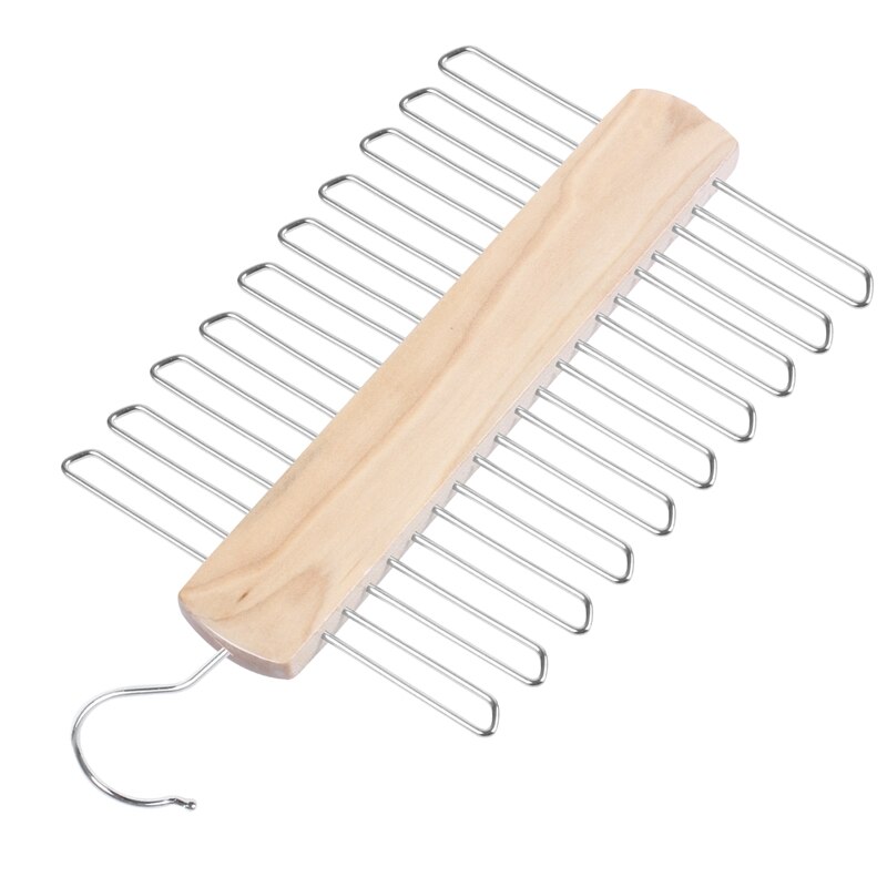 Butik 20 bar træ slips bøjle - tørklæder & bælte rack organizer