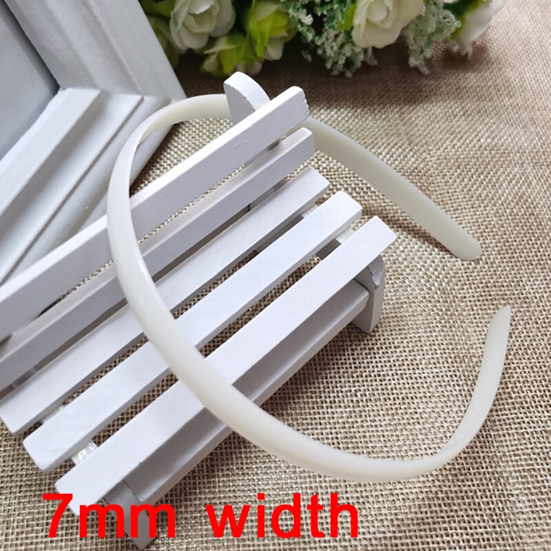 10pieces White Plastic Headbands 5-25 mm Plain No Teeth Head Hoop Band Base for DIY Hair Jewelry Making Headbands Accessories: 7mm width