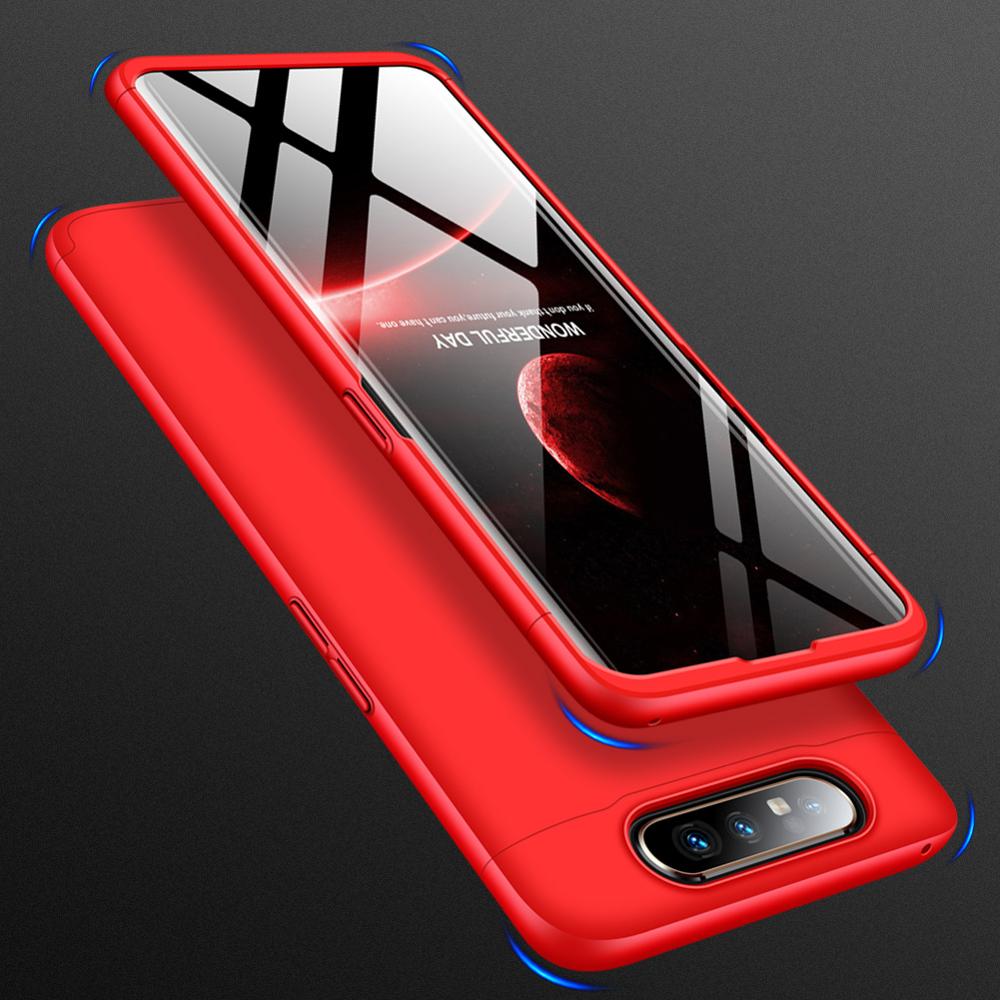 3-in-1 Case 360 for Samsung Galaxy A80 SM-A805F A805 A805F Cases Coque 360 Degree Hard Shell for Samsung A90 Fully Back Cover: A80 / A