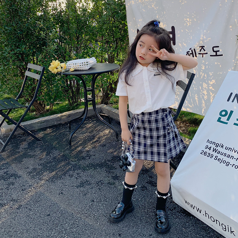 Meisjes Shorts 2022 Zomer Kinderen Plaid Rok Shorts Casual Wear 11-32