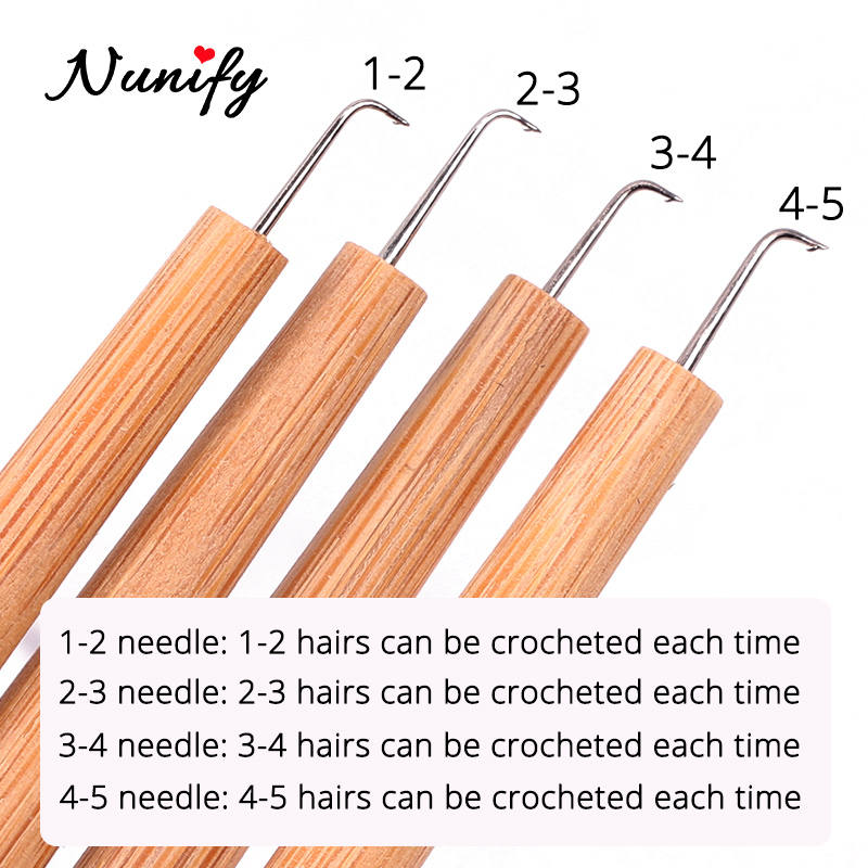 Nunify 1 Stks/partij Goedkope Hd Kant Voor Pruik Maken Diy Pruik Maken Accessoires Haar Tools Zwitserse Kant Haar Netto 4pcs Houten Pruik Naald