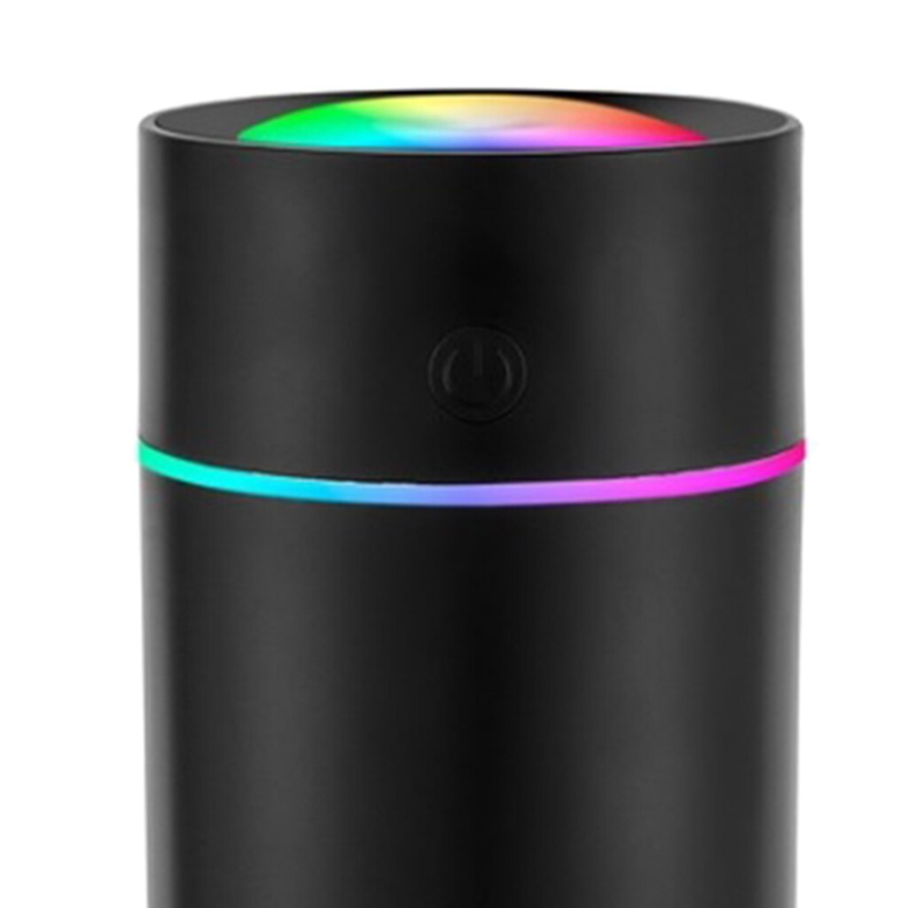 Mini Ultrasonic Air Humidifier Car Home Aroma Essential Oil Diffuser Air Purifier Colorful Light 320ML Desktop Mist Maker