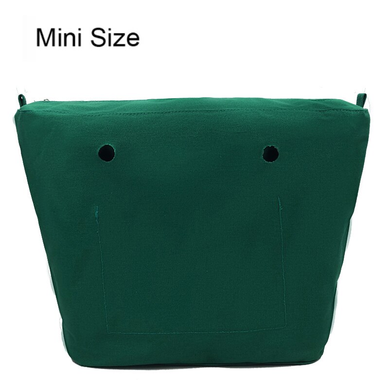 Mini Size Solid waterproof Insert Lining inserts for O bag Obag Mini Pocket women handbag accessories: Green