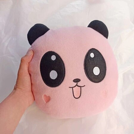 Pink Panda Plush Pillow Toy 30cm