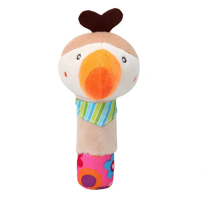 Baby mooie hand rinkelen bel knuffel creatieve hand rocking staaf dier zal bellen BB baby cadeau: 4